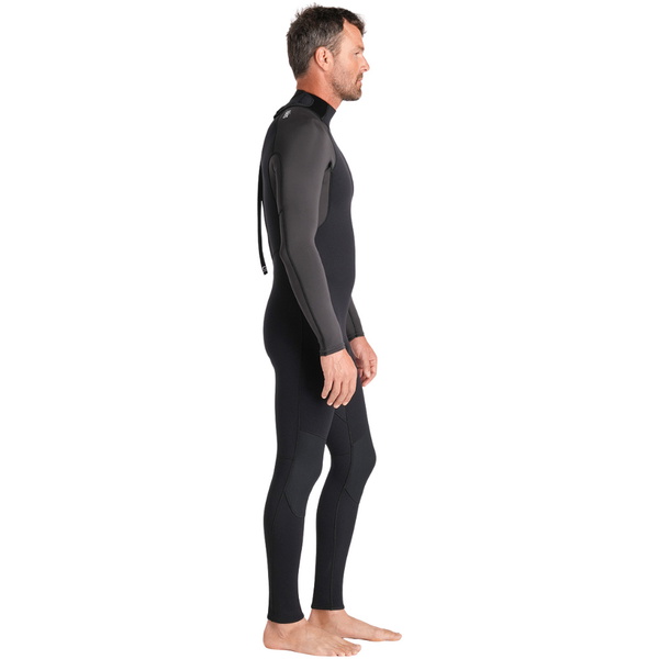 2026 C-Skins Mens Nuwave Element 3/2mm Back Zip Wetsuit C-NEL32STM - Black / Meteor / Olive